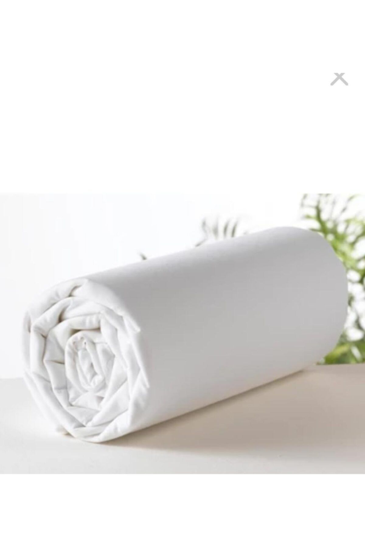 üntaş-Plain White 120x200 Elastic Sheet +1 Pillow Case 1