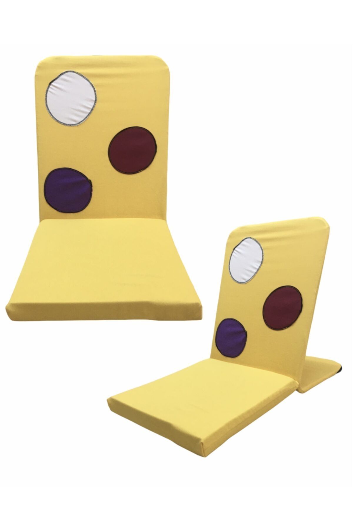 Floor cushion top with back support