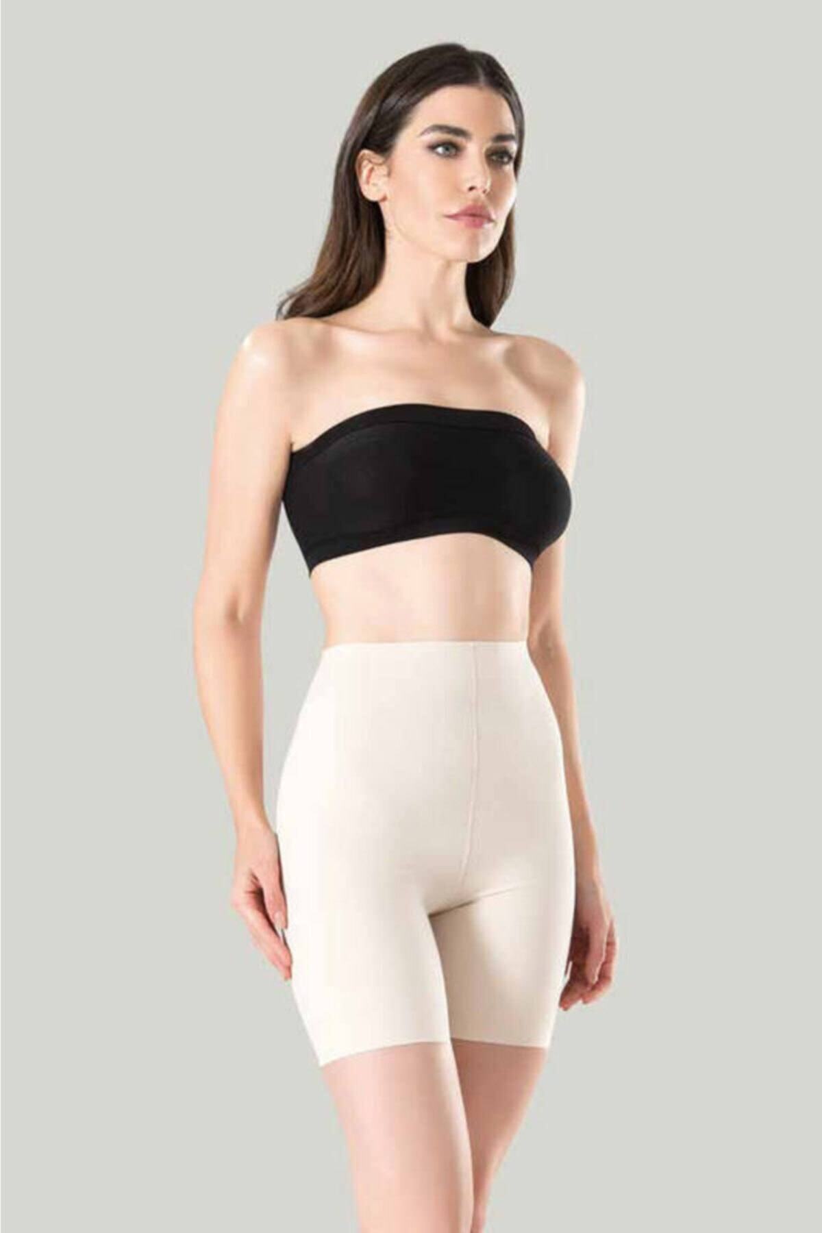 Miss Fit 14001 Kadın Ten Lazer Kesim Paçalı Korse