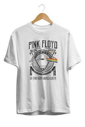 Unisex Beyaz Pink Floyd Rock Müzik Süprem Pamuklu Tişört BRL-TS-0191