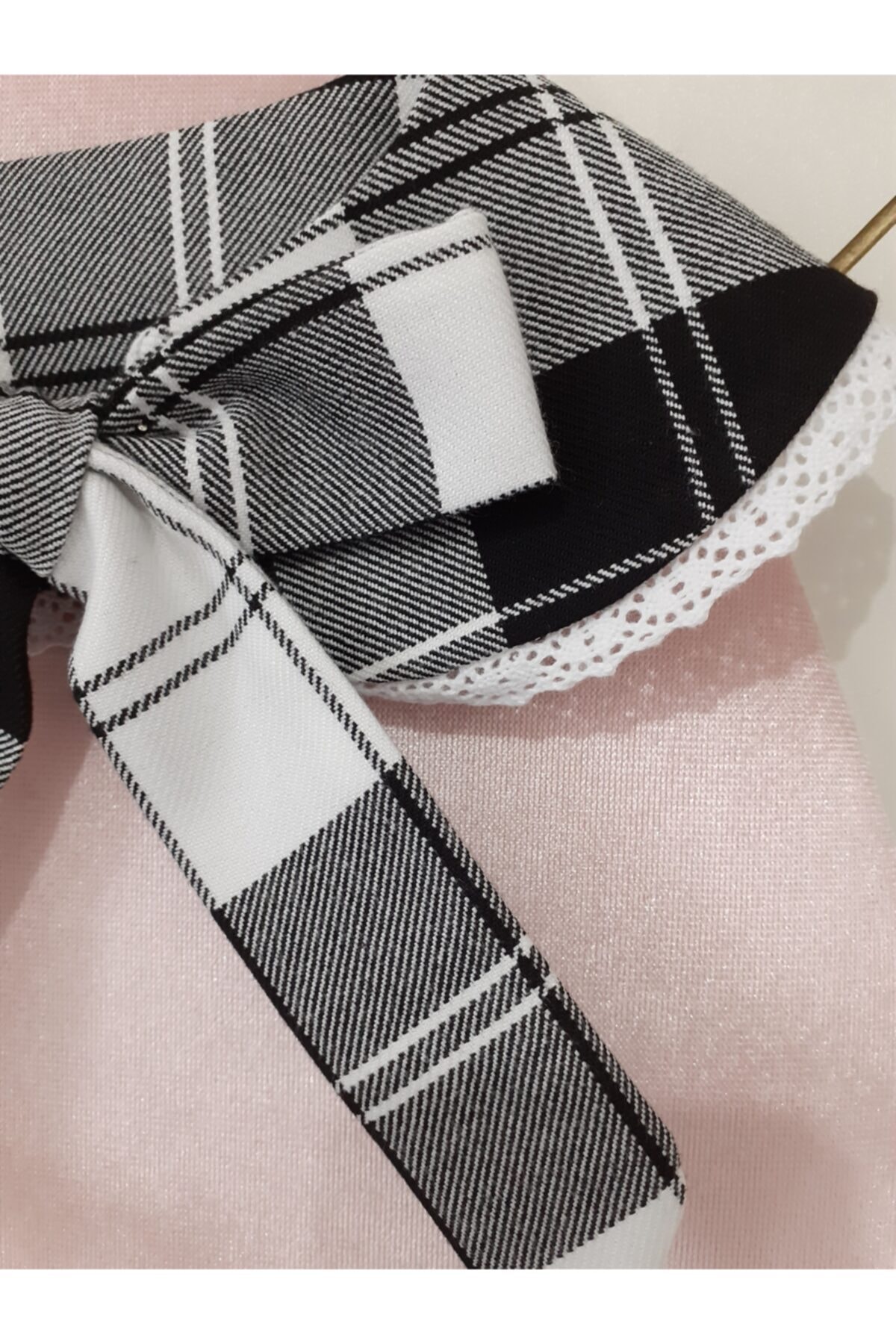 Eylülce Butik Siyah Beyaz Ekoseli Etek & Şapka & Vıntage Yaka & Toka Takım fotoğrafı 5 (önizleme)