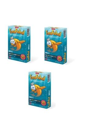 Easy Fish Oil Çiğnenebilir Çocuklara Özel Şeker Ilavesiz Aromalı 30 Tablet*3 popy00003632