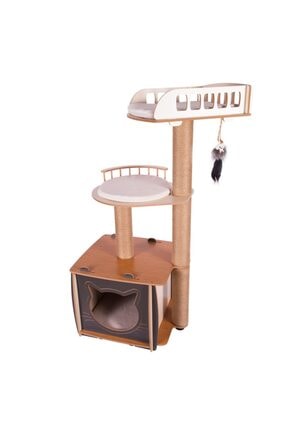 patihomes xl katli kedi evi kedi tirmalamasi bej fiyati yorumlari trendyol