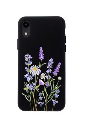 Iphone Xr Lavender Premium Siyah Lansman Silikonlu Kılıf MCIPHXRLLVNT