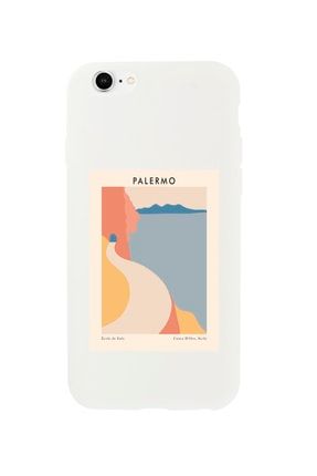 Iphone 6s Palermo Premium Beyaz Lansman Silikonlu Kılıf MCIPH6SLPLRM