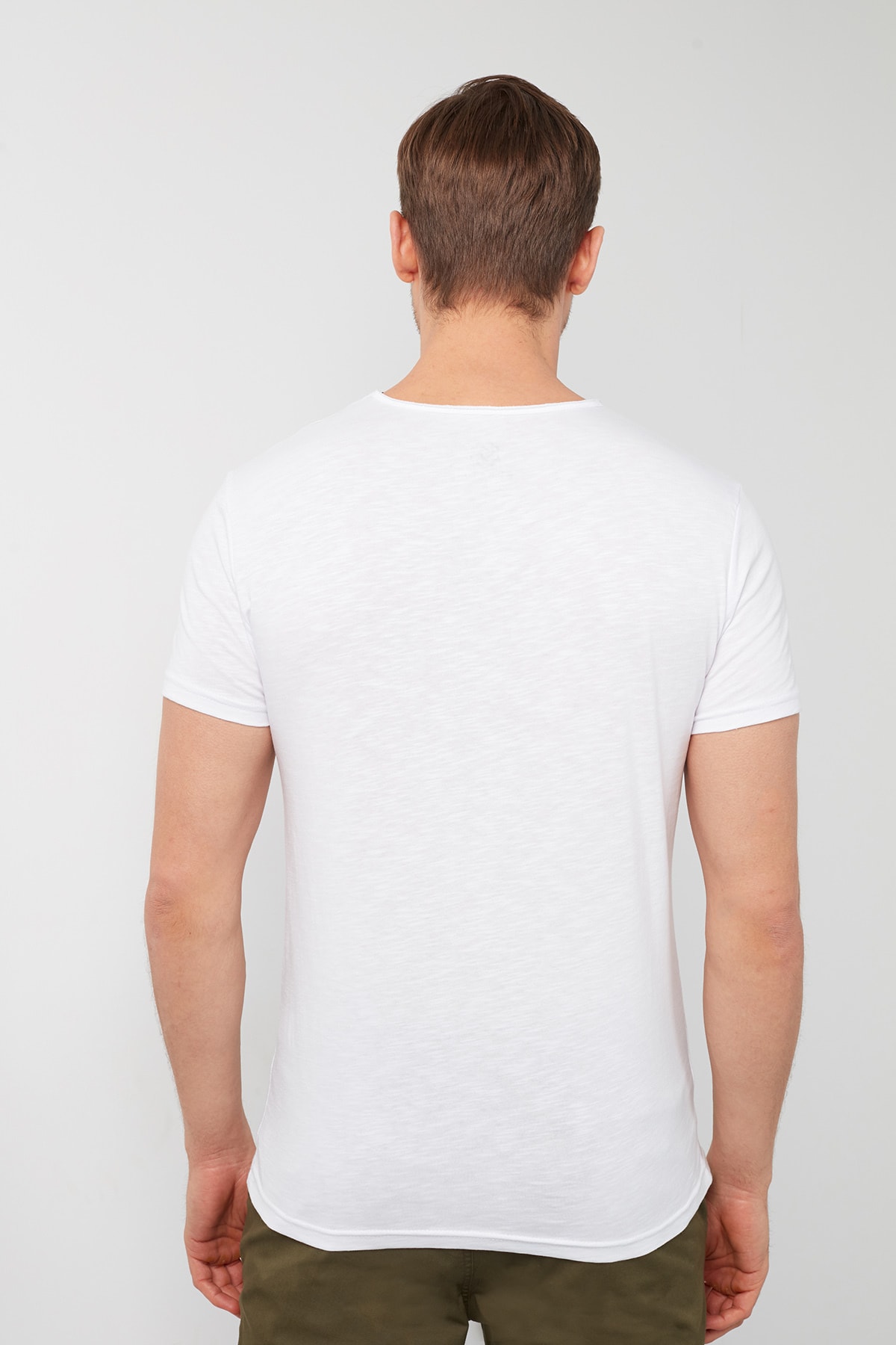 تیشرت مردانه سفید بوراتی | 5902264 اورجینال - تصویر 4