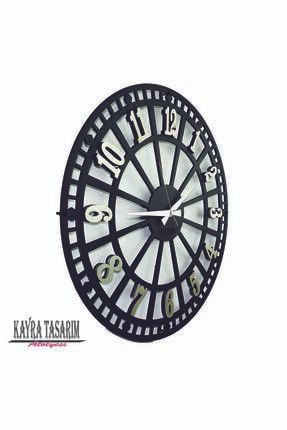 Rustik Latin Büyük Boy Duvar Saati Sılver 70cm RUSTİKLATİN1