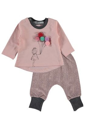 Balonlu Ponponlu Pijama Takımı 21008