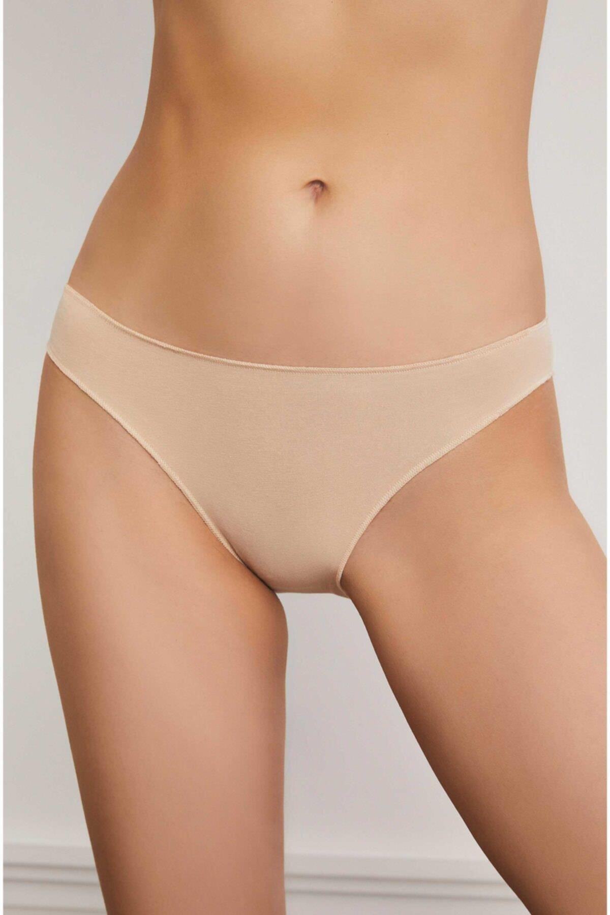 Eros-Women's Black and White Skin Trackless Panties 780 5 Pieces New Season 4