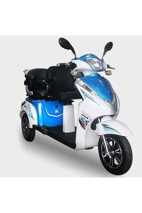 Vesta 5000 Mavi 3 Tekerlekli İki Kişilik Elektrikli Motosiklet 5 Akülü KR-12-M