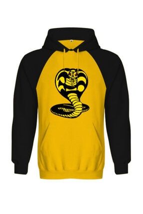 Cobra Kai Karate Yılan Figürlü Sweatshirt Orjinal Reglan Hoodie Unisex Sweatshirt TD272601