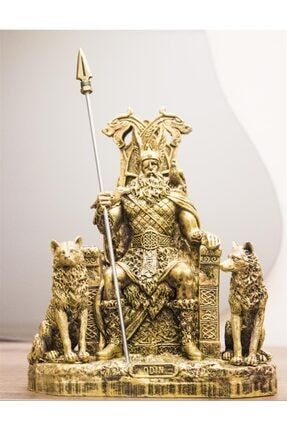 Odin Tasarım Biblo Iskandinav Mitolojik Tanrı Heykel Büyük Boy Ev Dekor Hediyelik Eşya antiochodn15