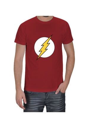 The Flash Logo Kırmızı T-shirt Erkek Tişört TD221965