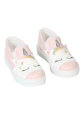Kız Çocuk Beyaz Unicorn Sneakers Ayakkabı LPY-21-005
