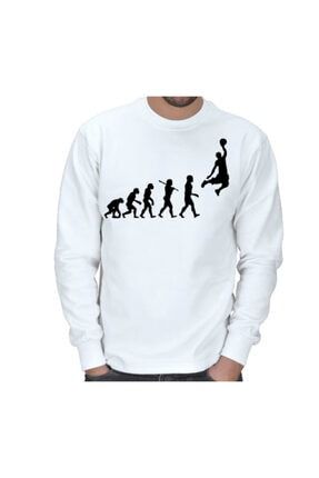 Basketbol Evrim Tasarımlı Kışlık Erkek Sweatshirt TD145527