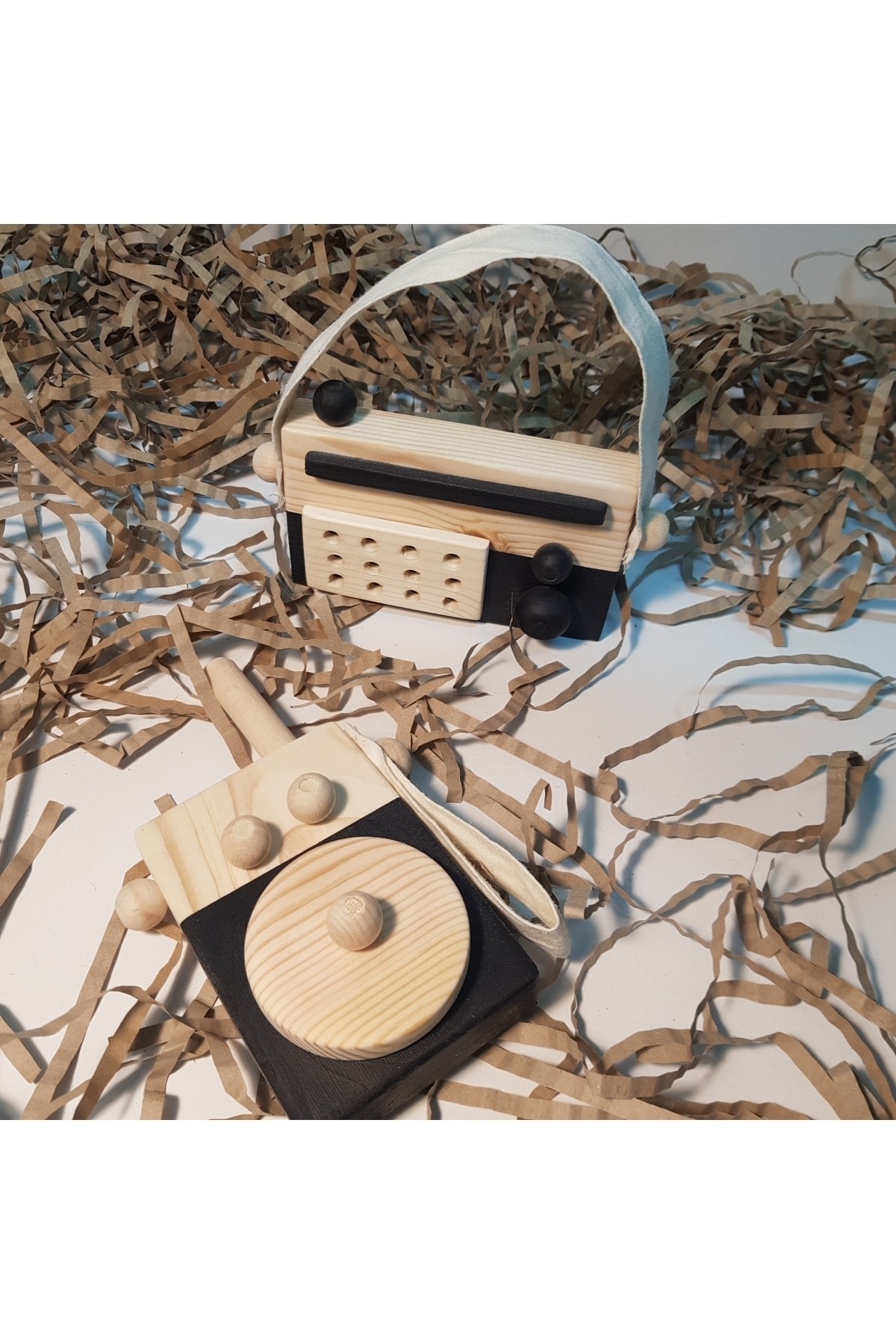 Wooden Handmade Baby Walkie Talkie + Baby Radio Toy Set,montessori Toy,souvenir Kids Toy
