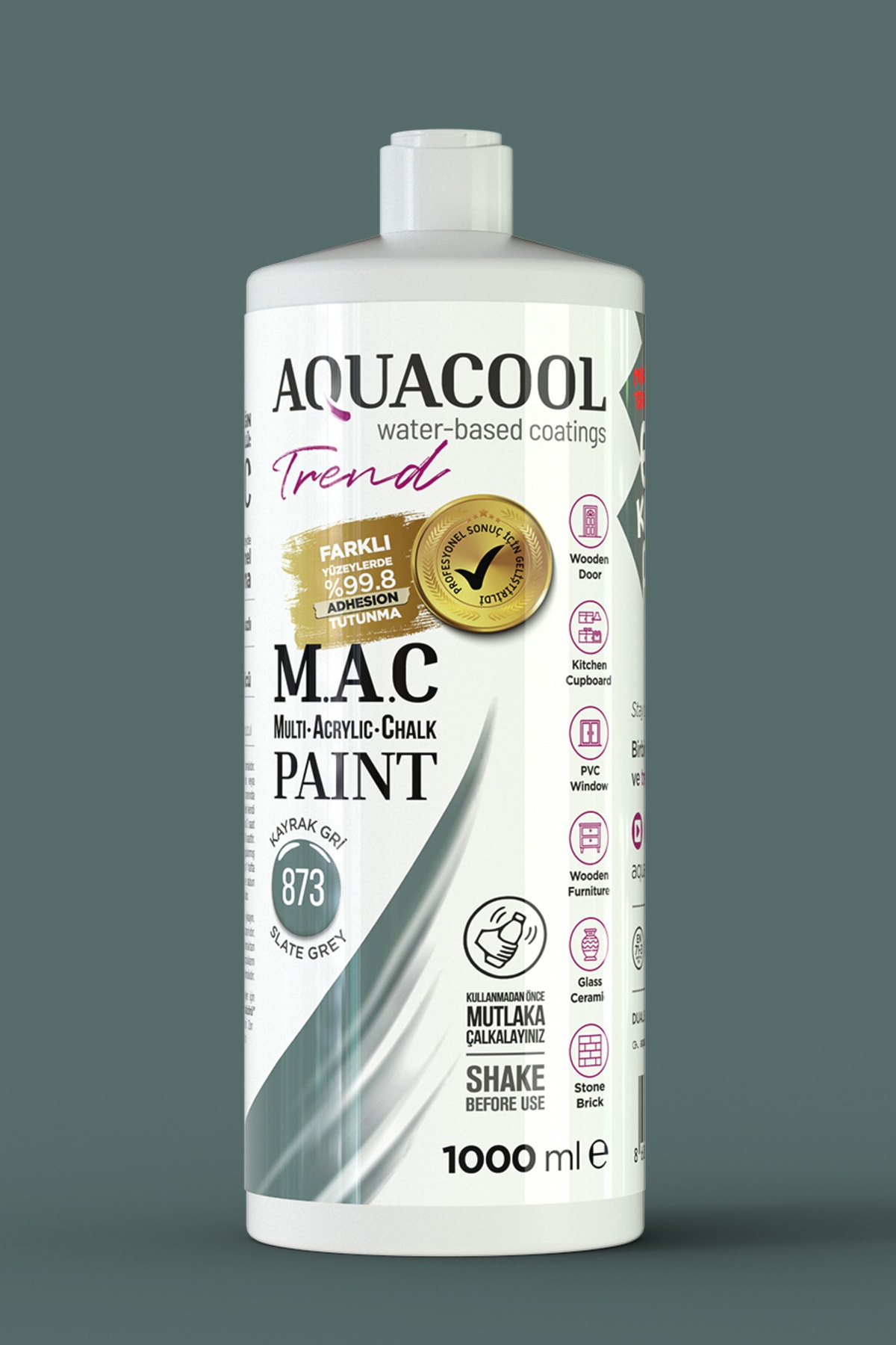 AQUA COOL Aquacool Trend Mac Boya - 873 Kayrak Gri 1000ml
