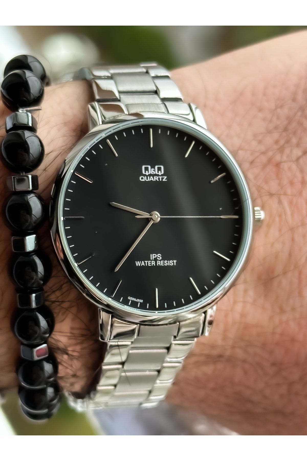 Q Q Steel Strap Waterproof 2 Years Warranty Silver Color Men s