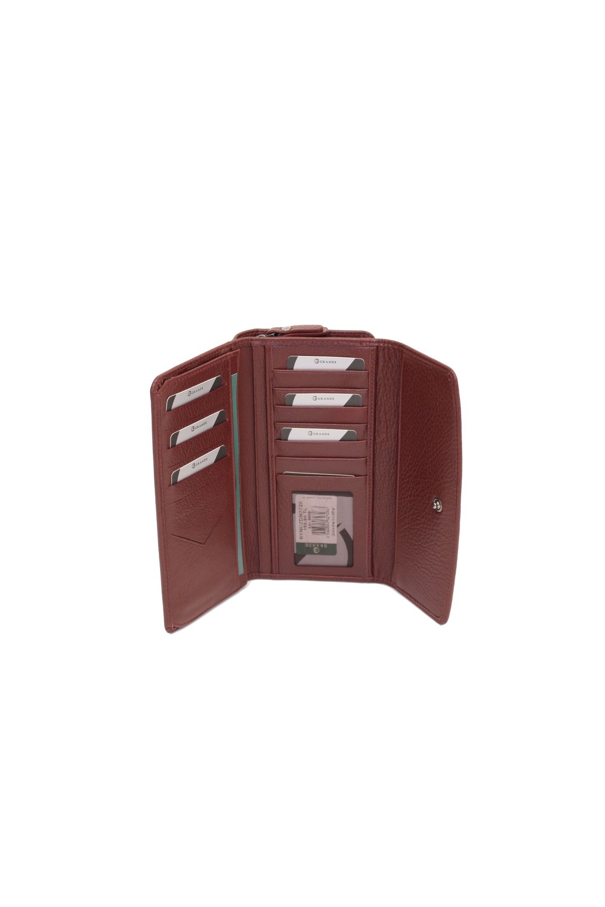 Gd 2726-br Bordo Hakiki Deri Bayan Cüzdan - Kartlık