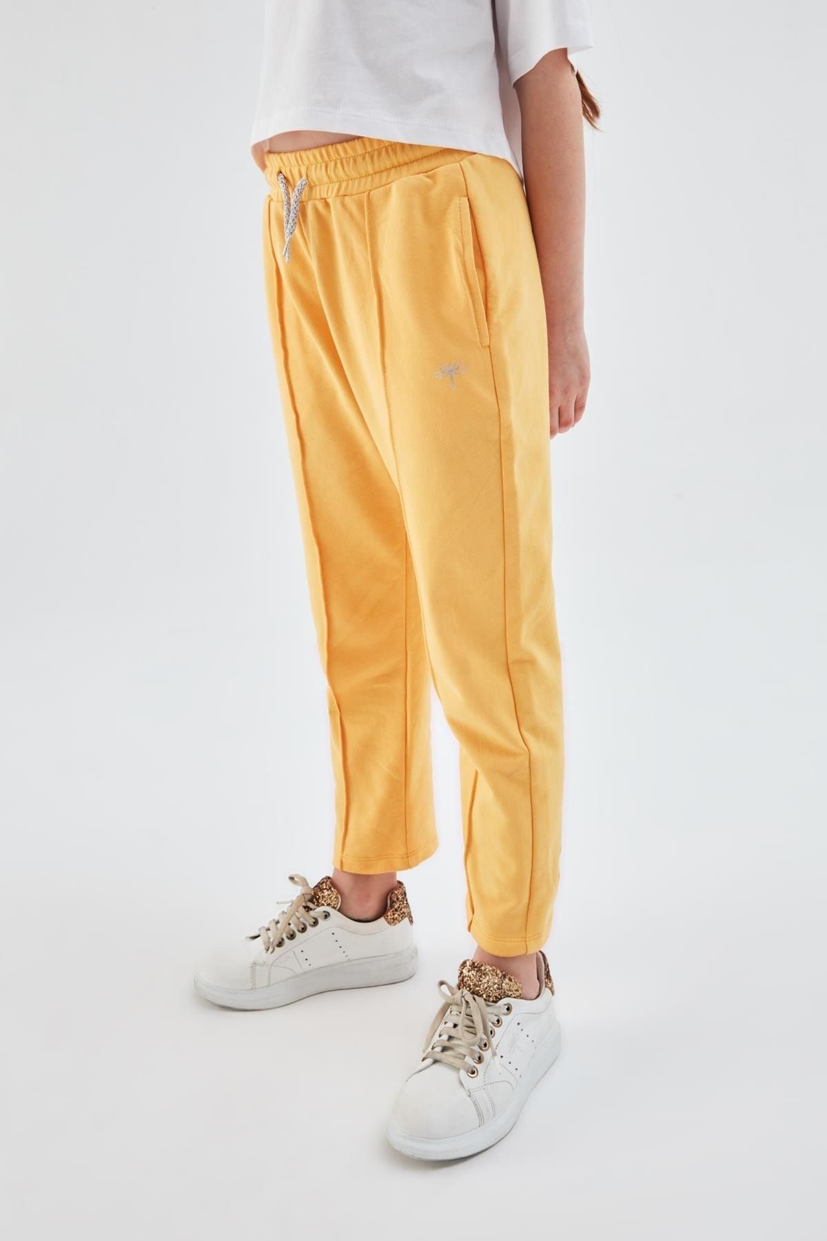 Tyess Girl s Yellow Sweatpants 23psstj4203 Trendyol