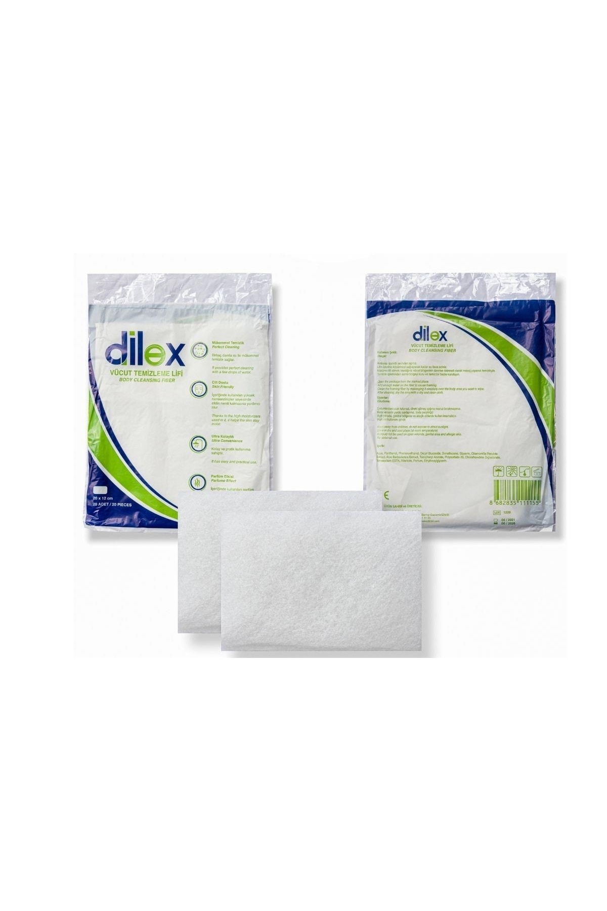 DİLEX - Vücut Temizleme Lifi 20li 1 Paket