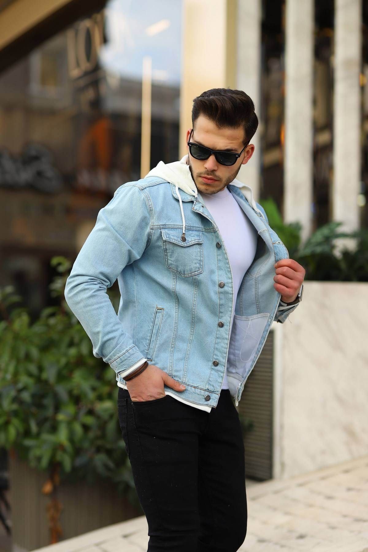 Buy online Men Light Blue Denim Casual Jacket from Jackets for Men by Ftx  for ₹899 at 50% off | 2024 Limeroad.com