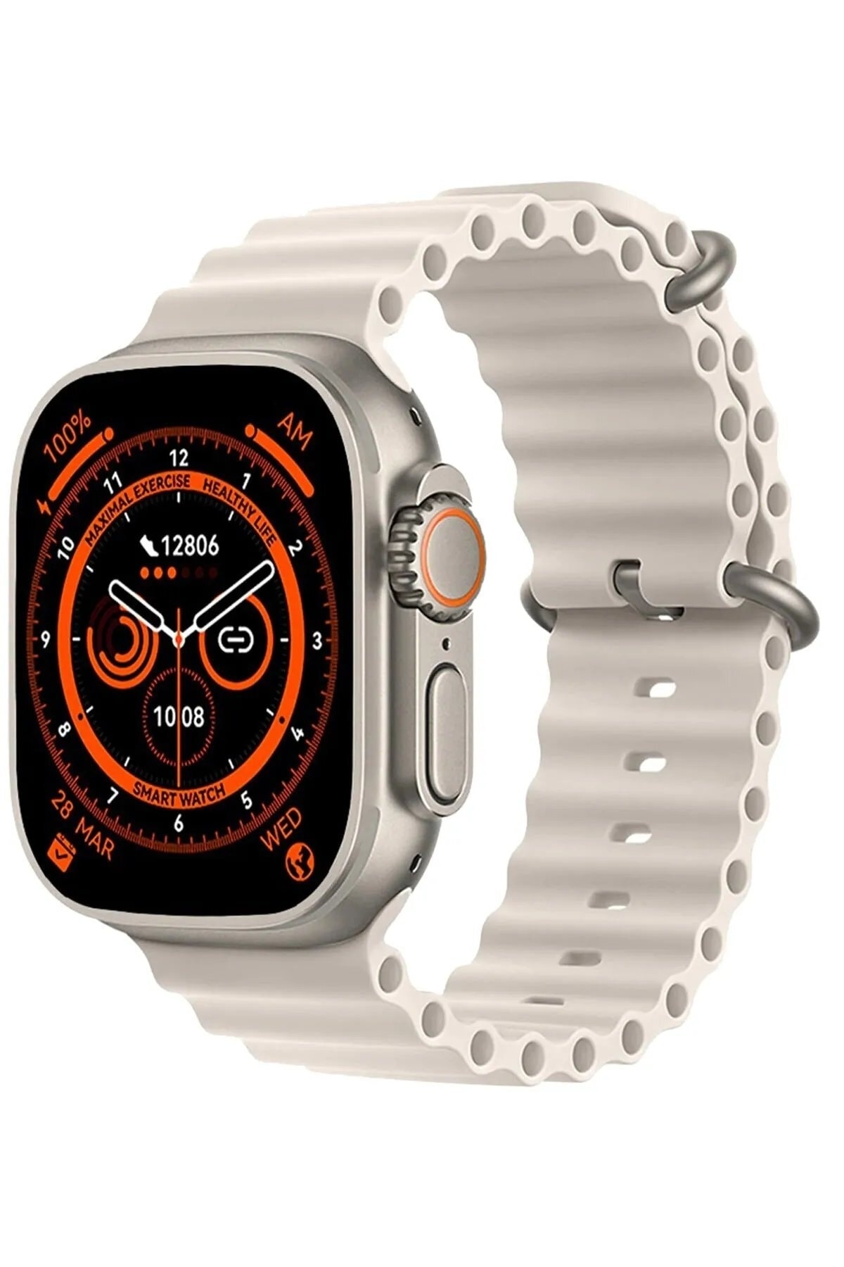 UtopiaCo H11 Ultra Plus Watch 8 Ultra Gerçek 2.0inç Vidalı Kordon Kilitli Üç Kordonlu Akıllı Saat