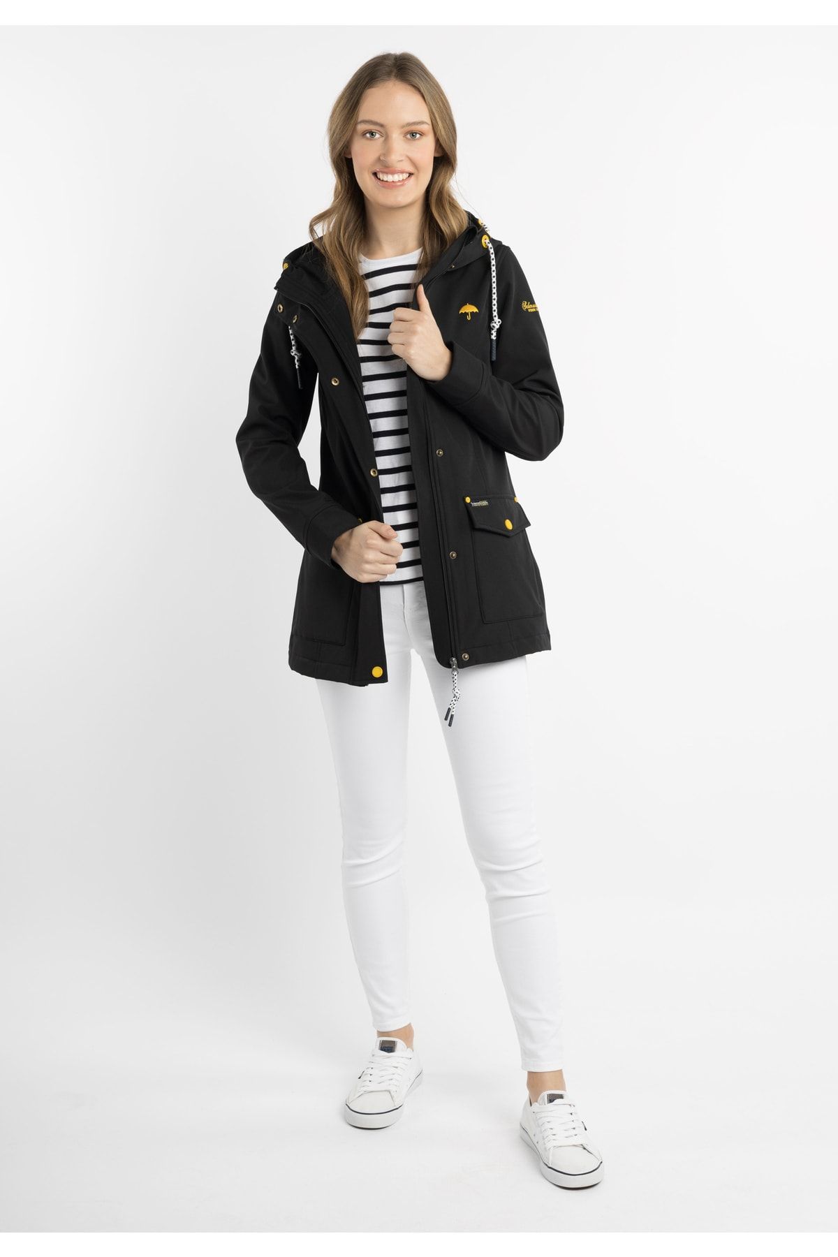 Schmuddelwedda Regenjacke Schwarz Parka