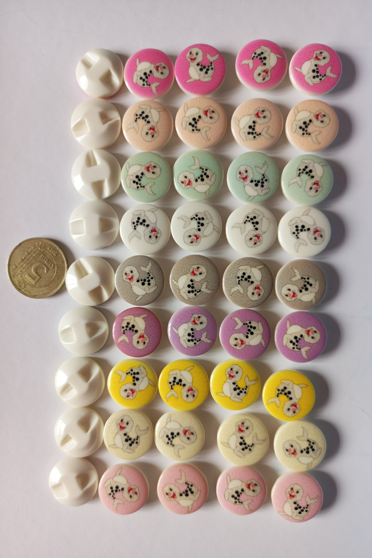 devhome Bebek Yelek Düğmesi 5 Renk 25 Adet