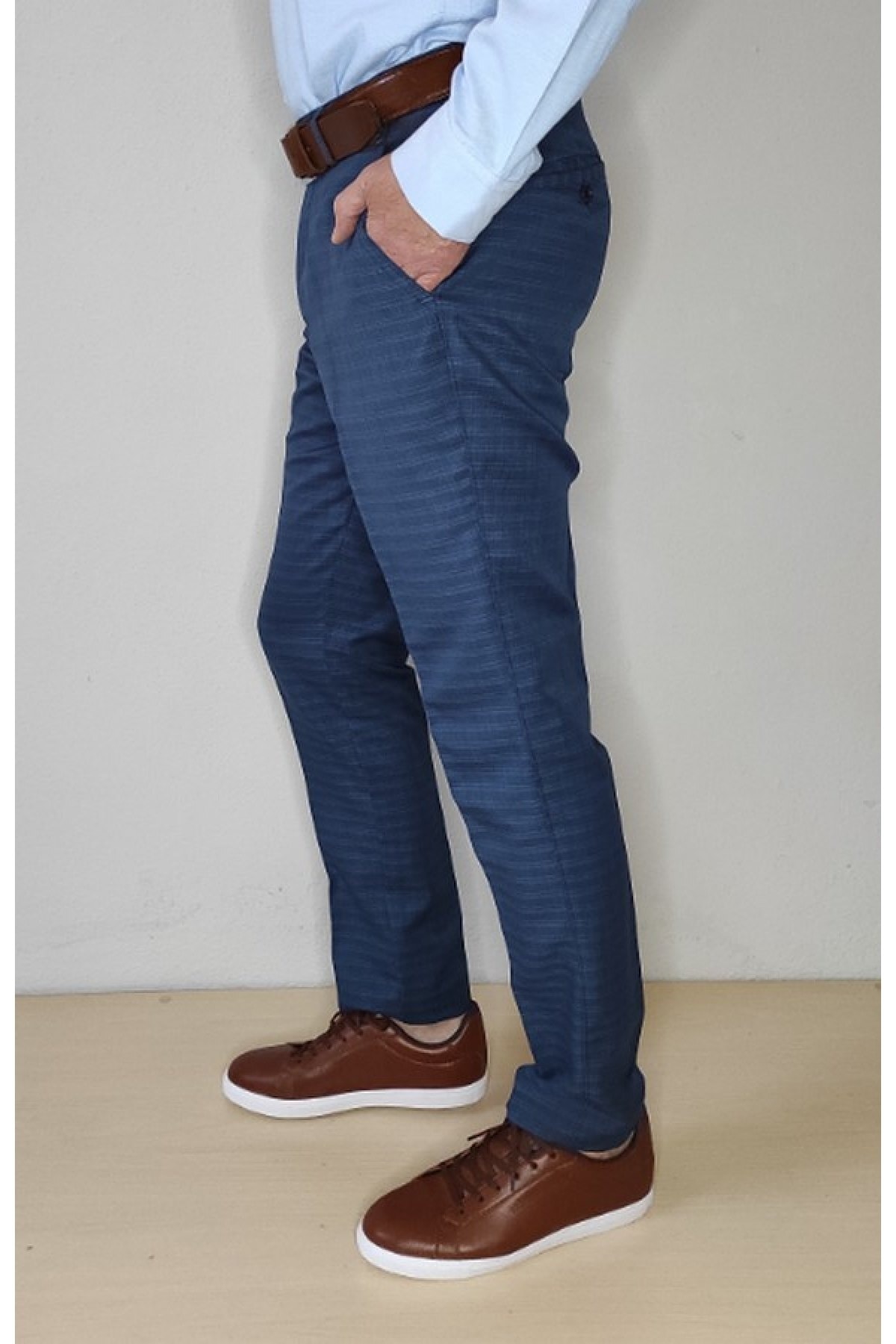 شلوار مردانه آبی Bomenti Life | BML23-EESSP اورجینال - تصویر 3