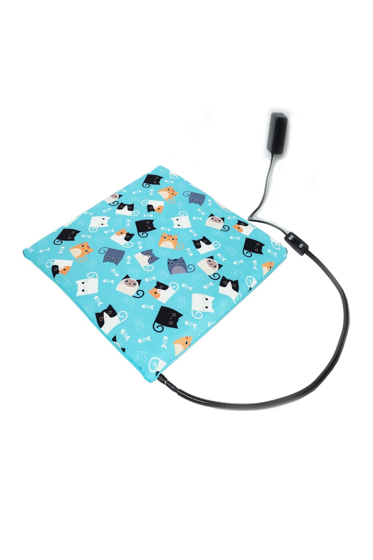 تخت گربه و سگ چند رنگ برقی بخاری پچ 12 ولت 45X45Cmx4Cm پاورتچ  Powertec