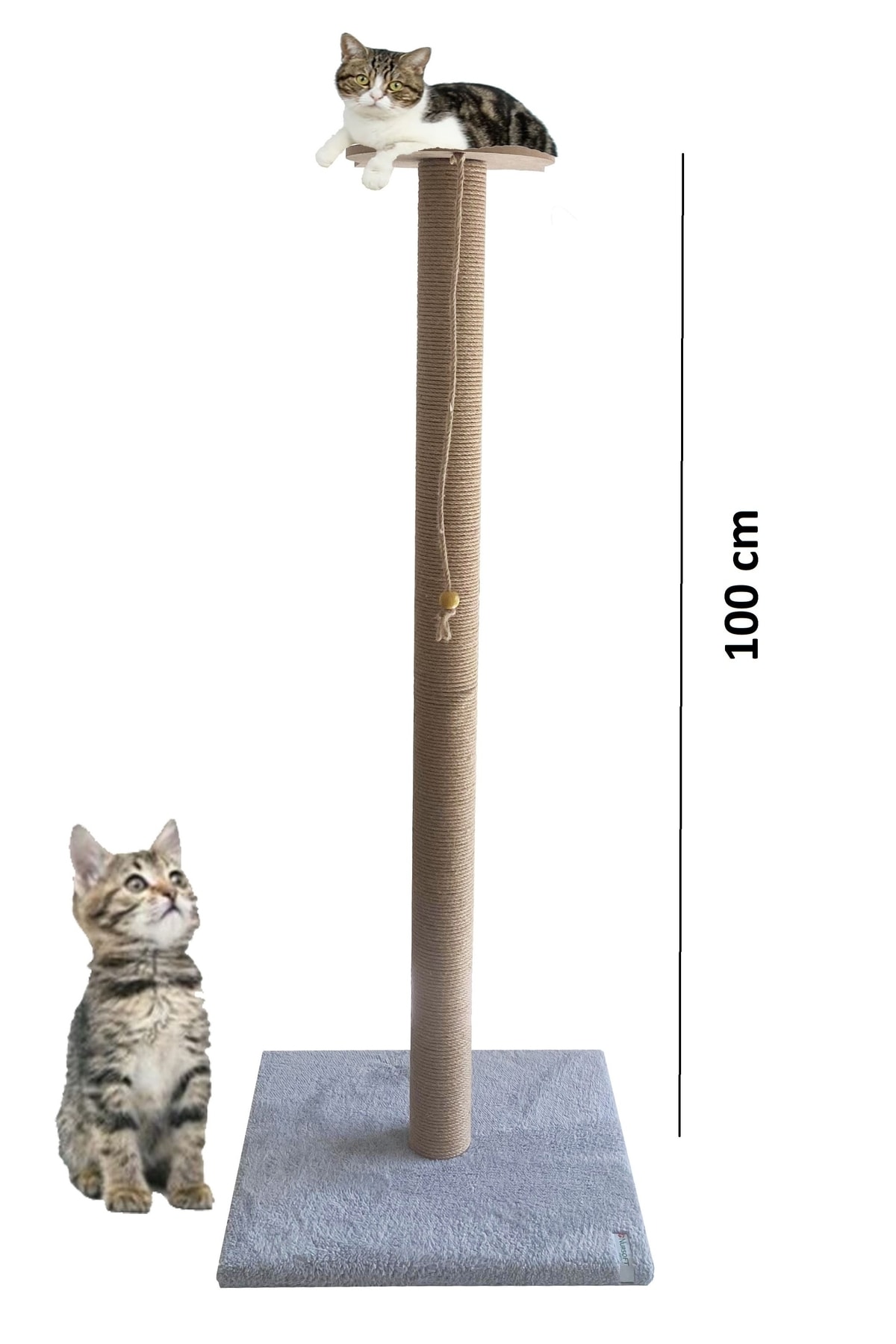 Nursoft Büyük Kedi Tırmalama Tahtası 100 Cm Gri