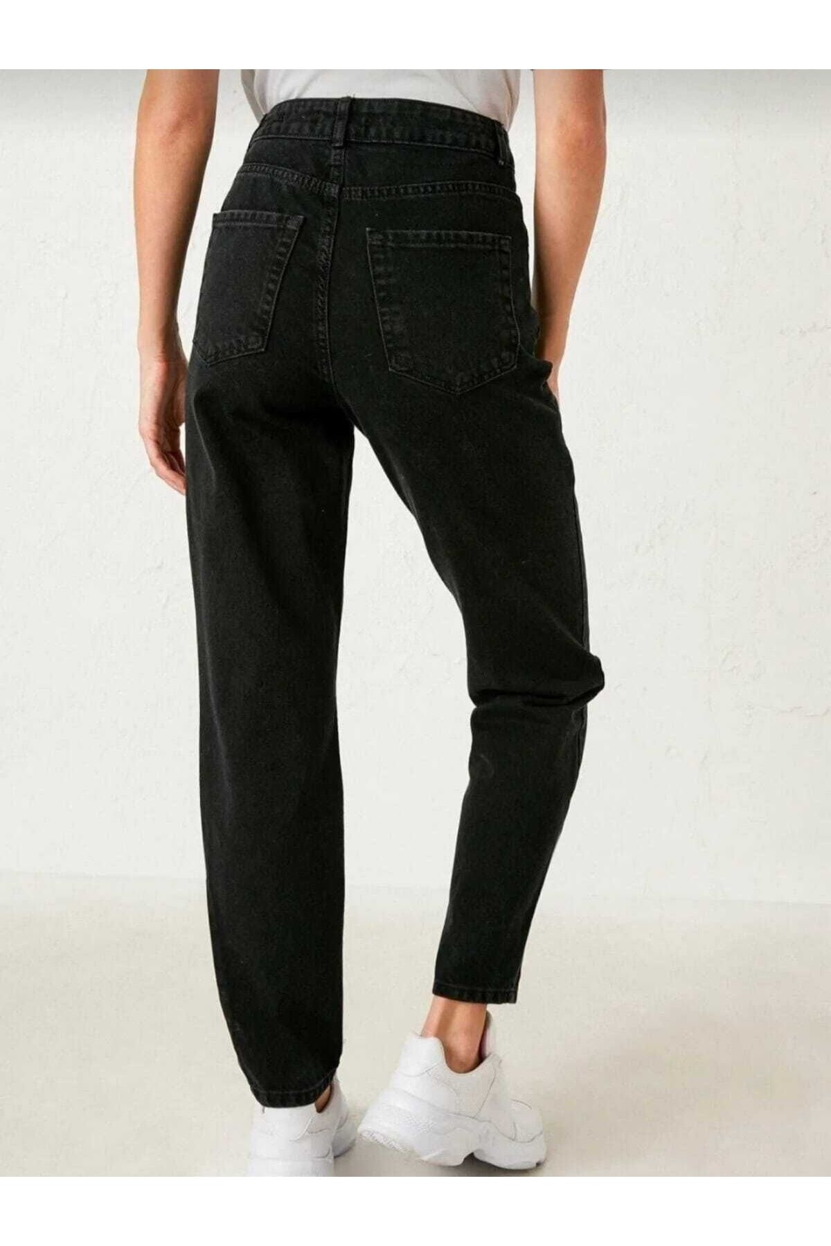 geenz manifacture Ngbutika Black Mom Jeans Trendyol
