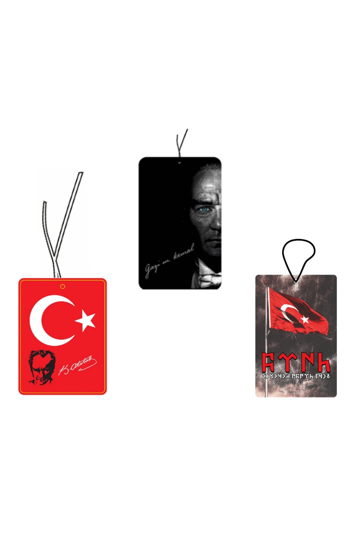 Jethızında 3'lü Türk Serisi Tasarımlı Oto Kokusu