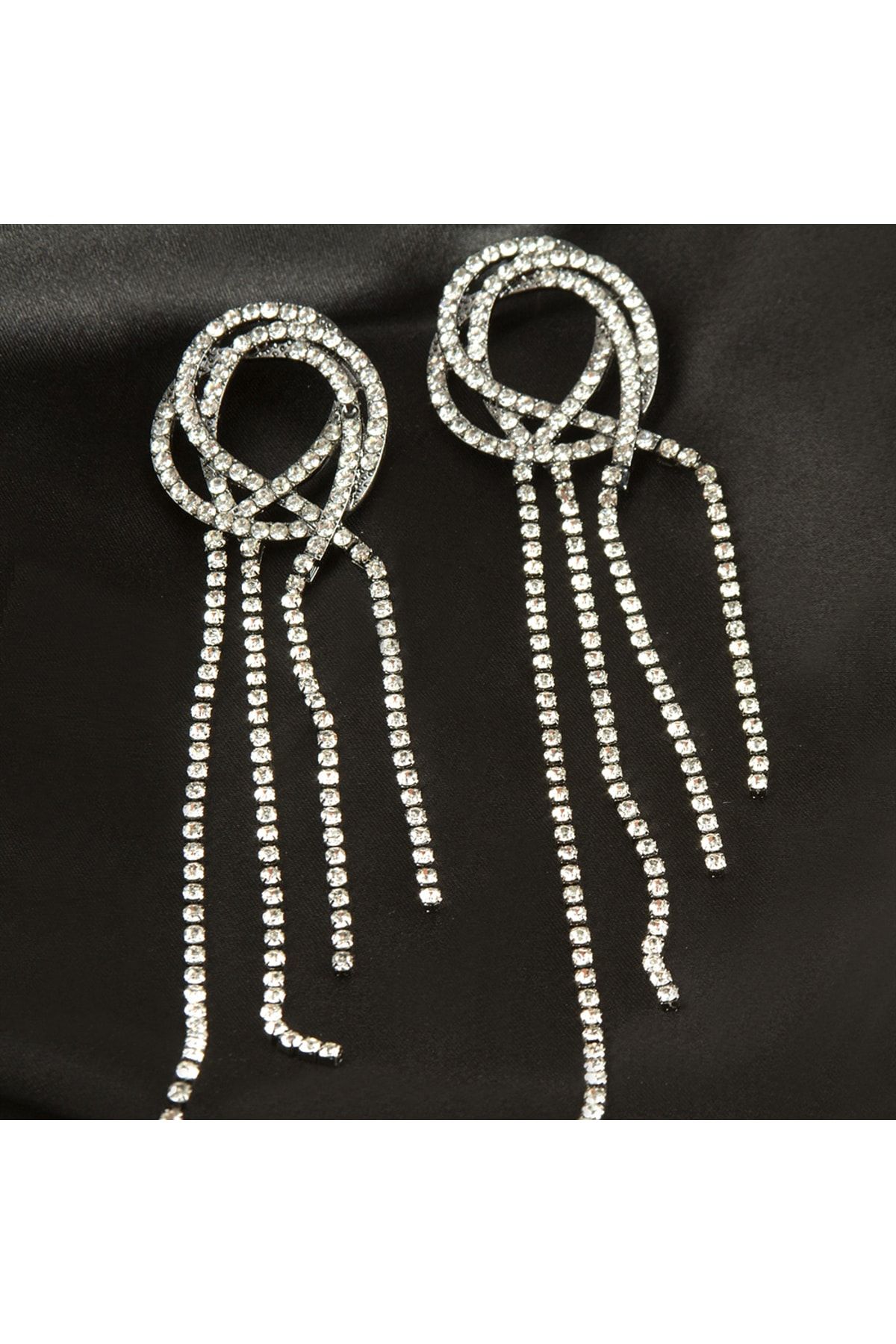 Silver artificial shop jewellery earrings