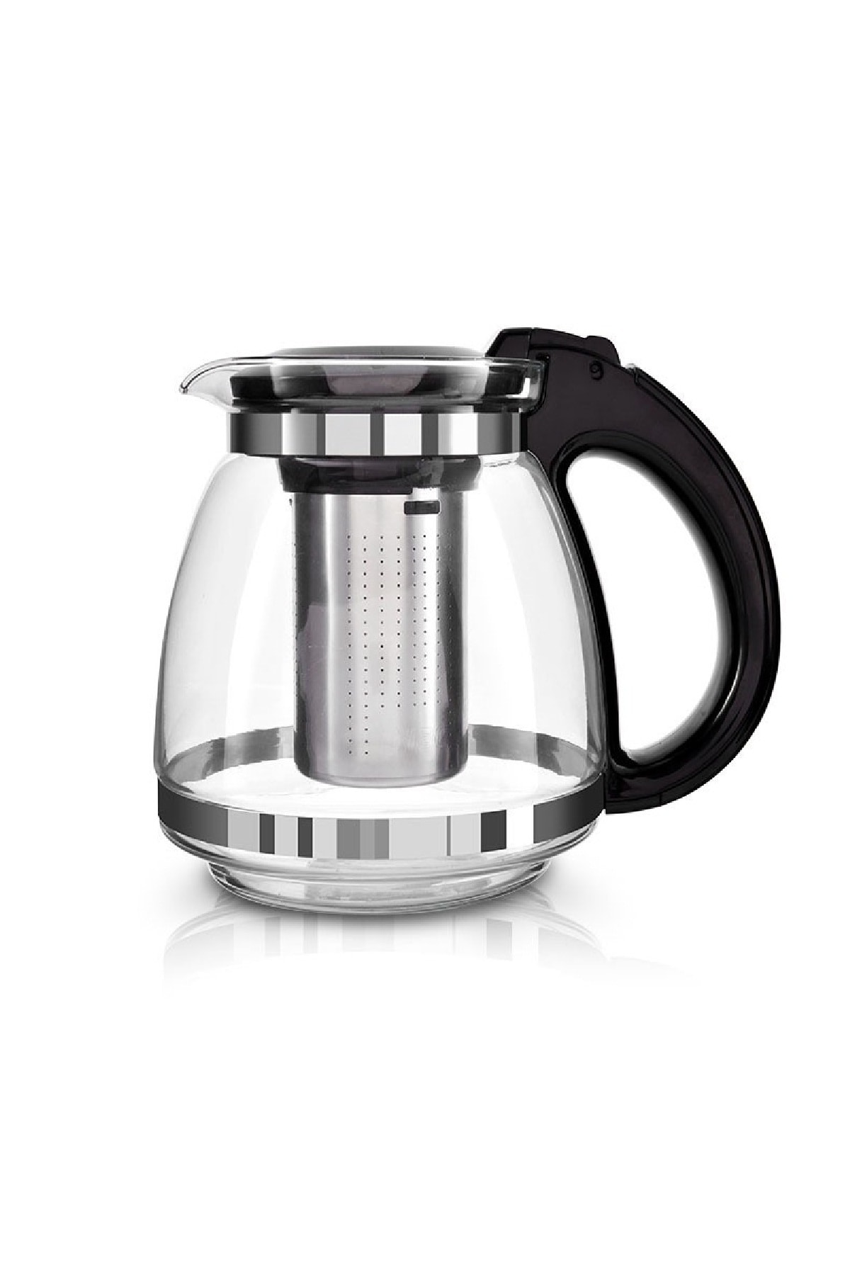 ELEGANCEV Süzgeçli Cam Demlik-çaycı Çaydanlık Üzeri Tek Demlik-1500 Ml-syh