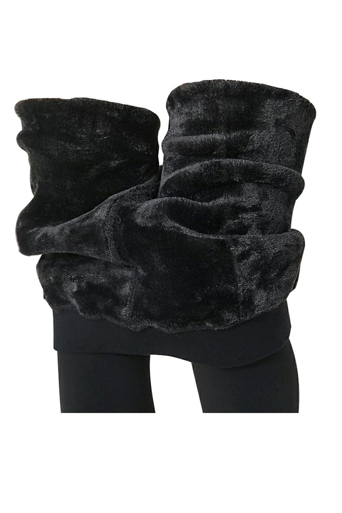 SAUNA SUIT Women's Winter Tights with Fleece High Waist, Black Thermal Tights Underwear Onsa Life Store