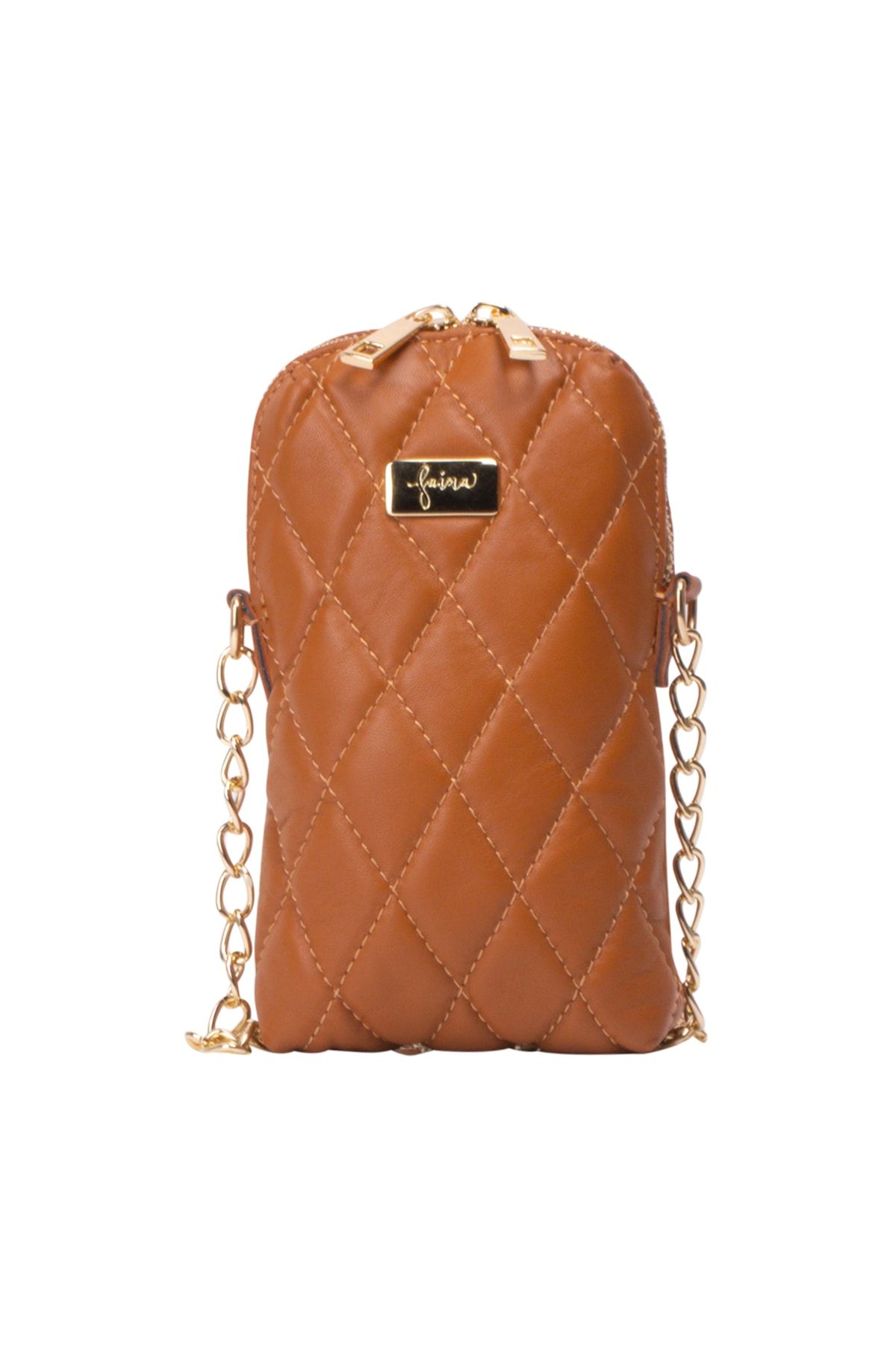 Faina Handtasche Braun Unifarben