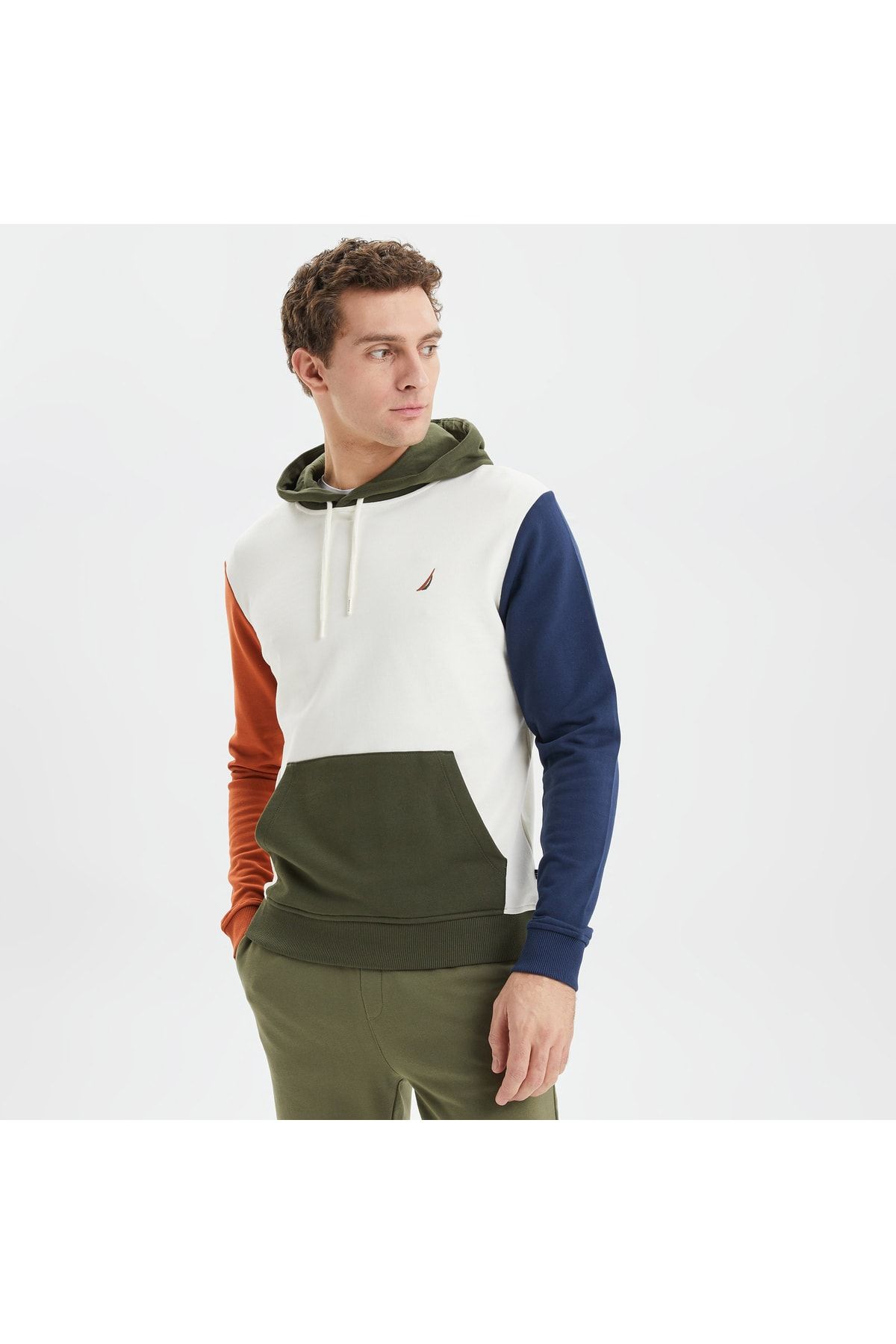 Nautica Erkek Beyaz Sweatshırt