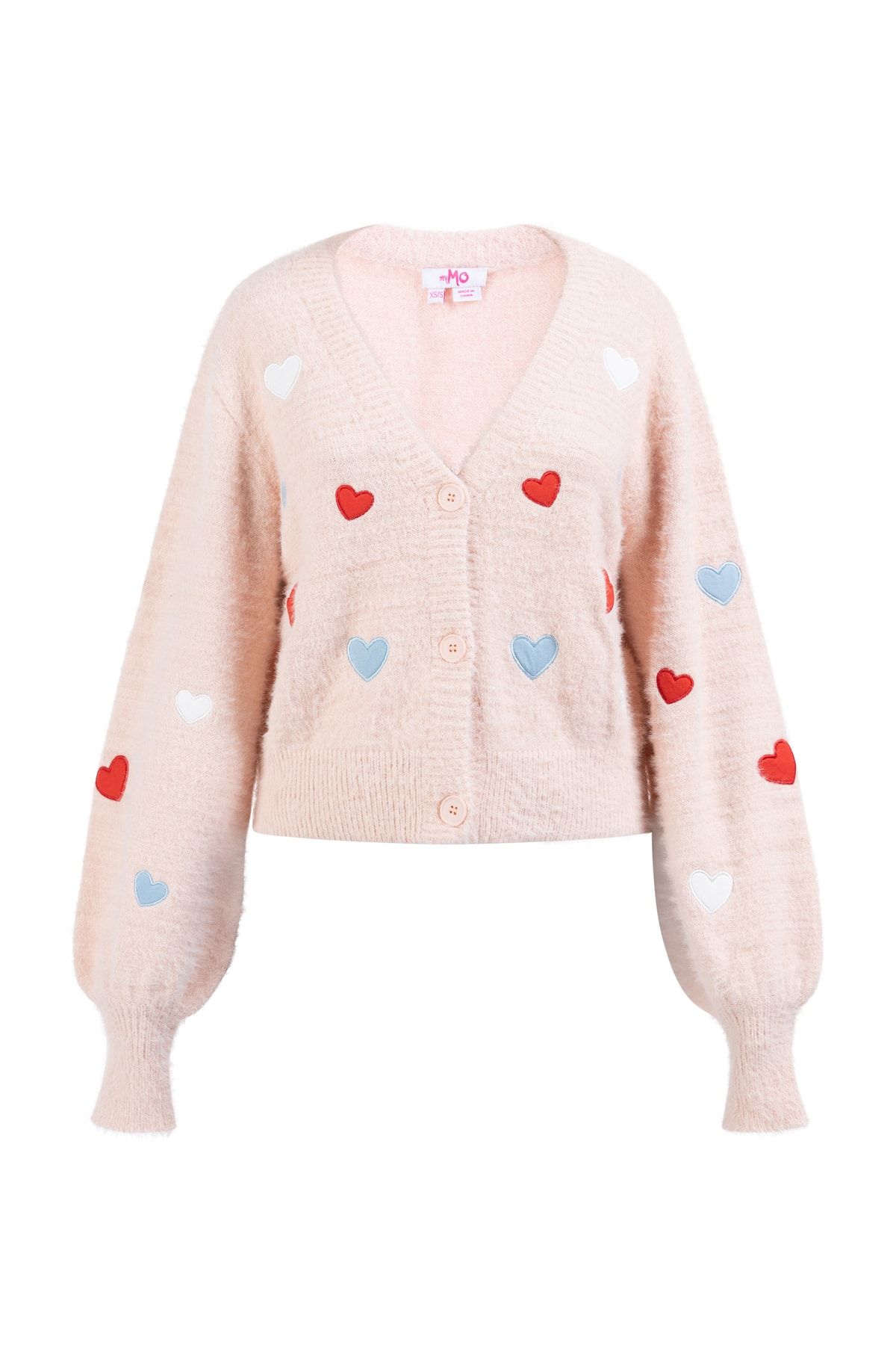 myMo Strickjacke Rosa Regular Fit