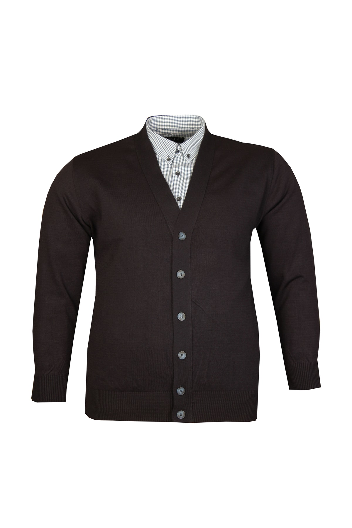 FaLa Jeans Büyük Beden Düğmeli Ince Triko Hırka 92020 Lacivert