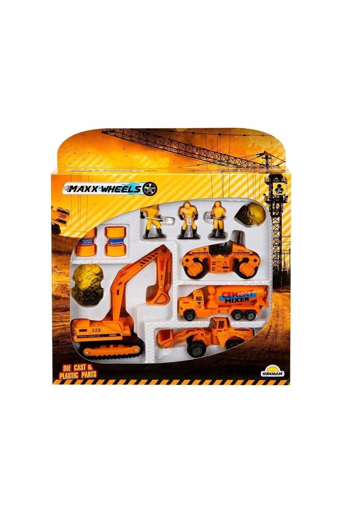 Sunman 19021 Maxx Wheels Inşaat Araç Seti - Fiyatı, Yorumları