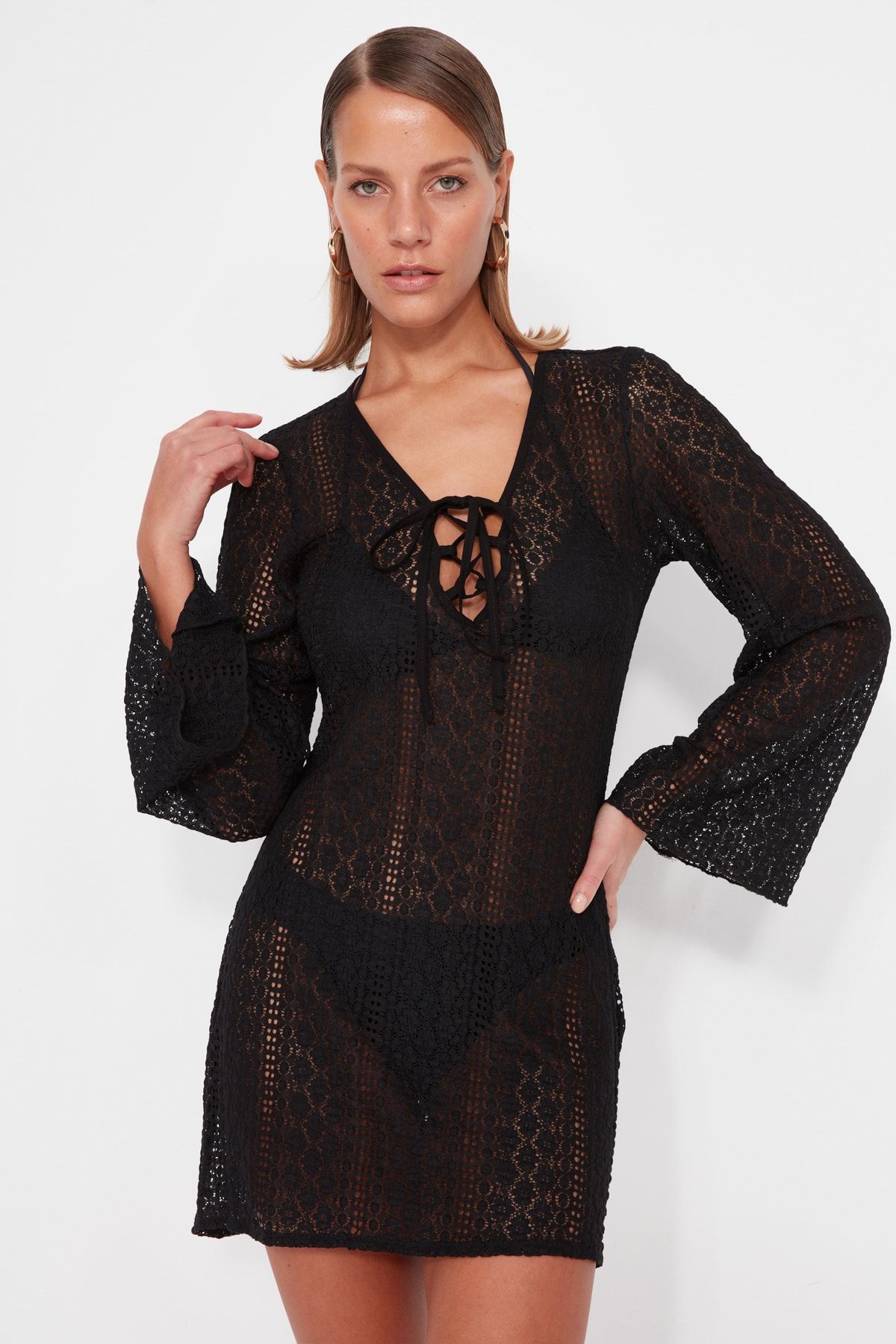 Trendyol Collection Kleid Schwarz A-Linie