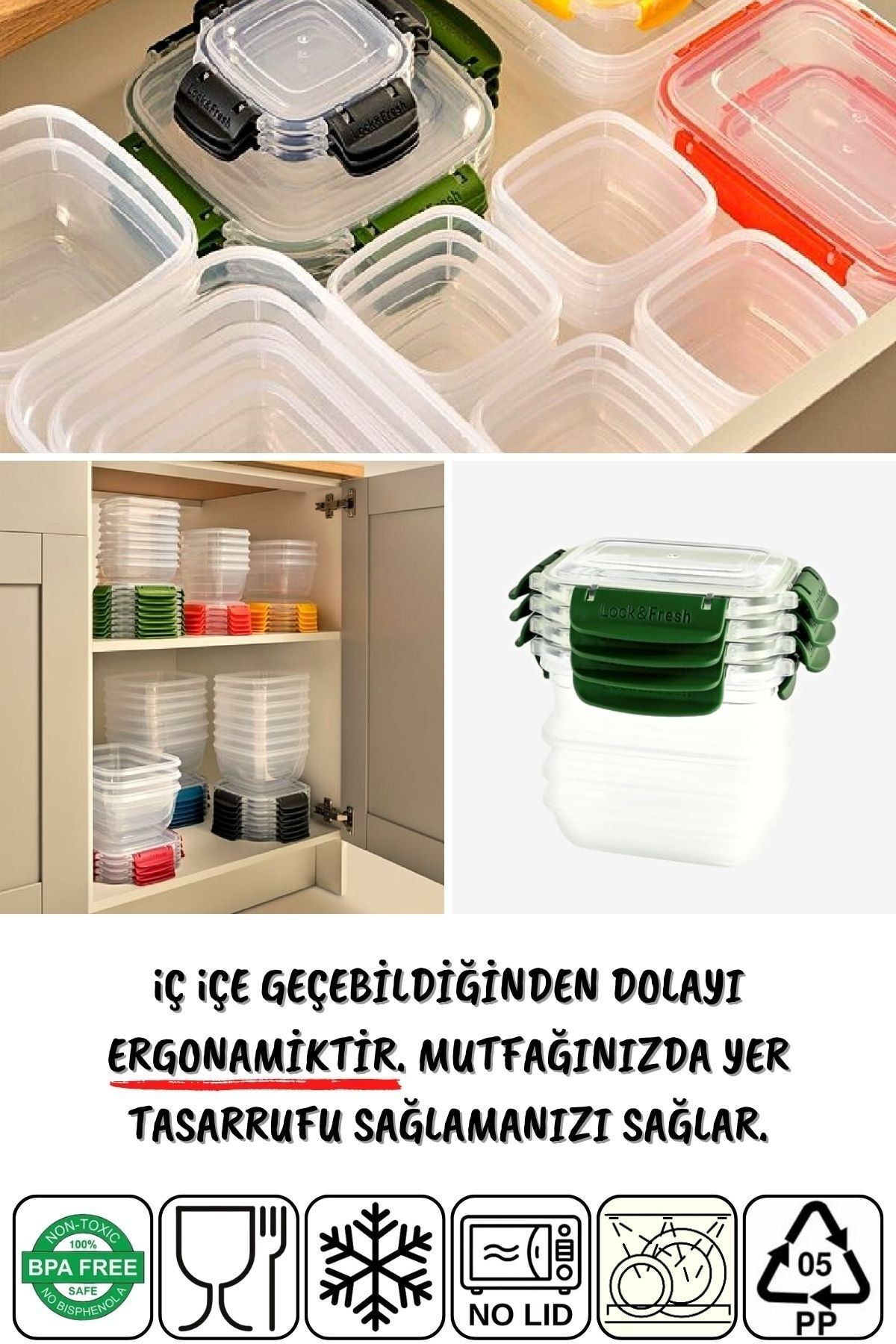 Nandy Home-Master Rectangular Set of 3 - Microwavable Storage Container 825/1575/2100 ml 6
