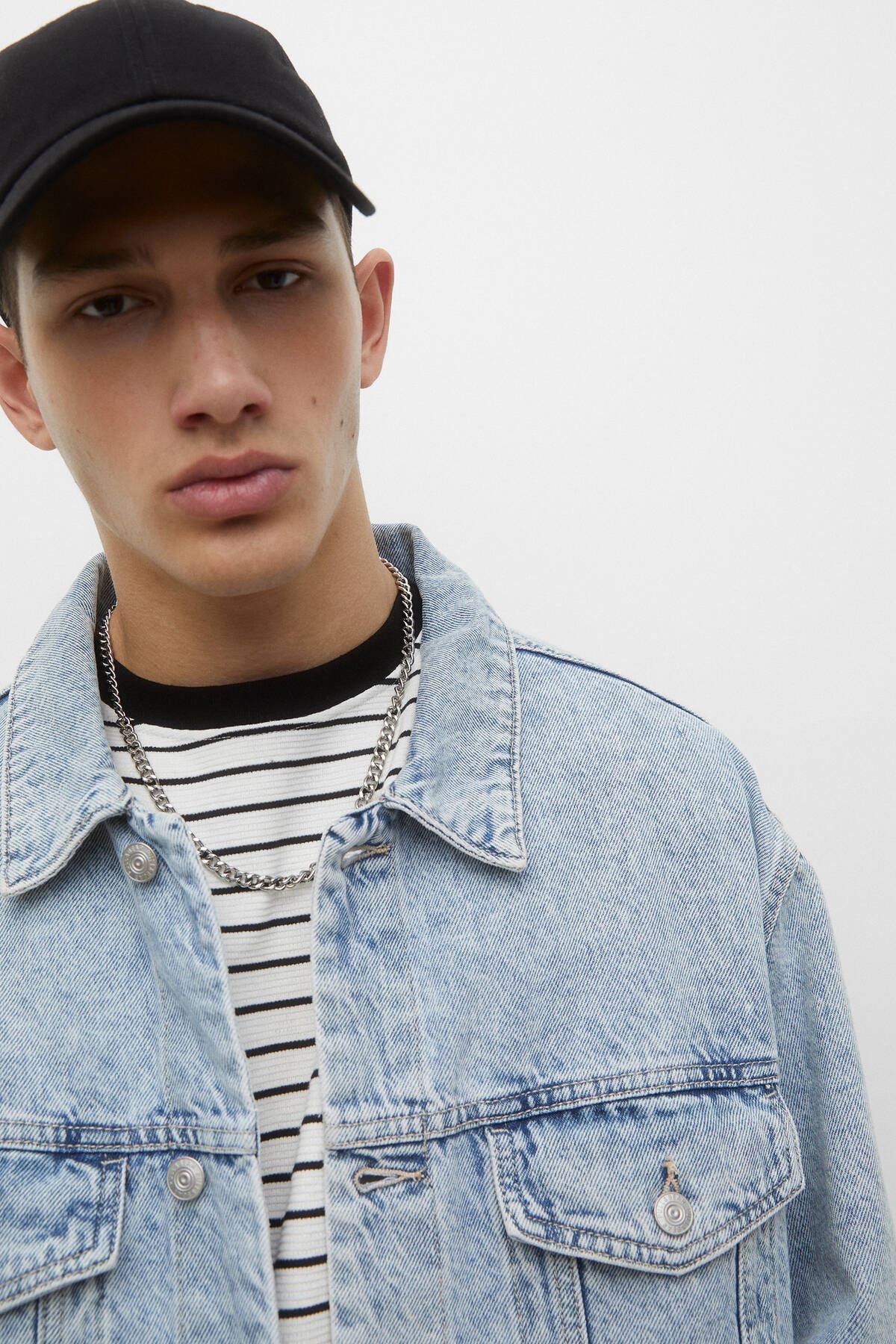 Pull &amp; Bear Cepli Denim Ceket CE6556