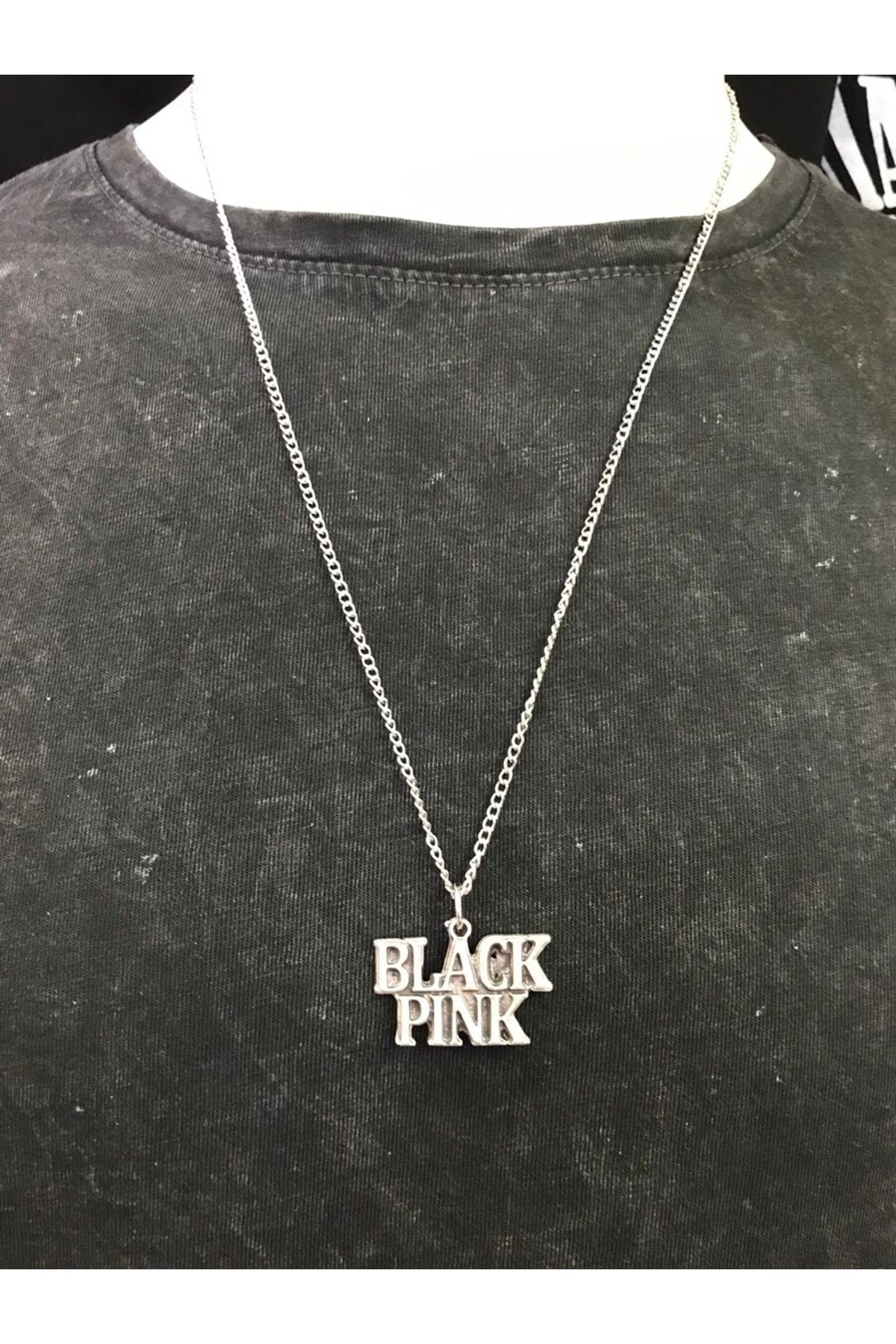 The Champs Black Pink Design Necklace Trendyol