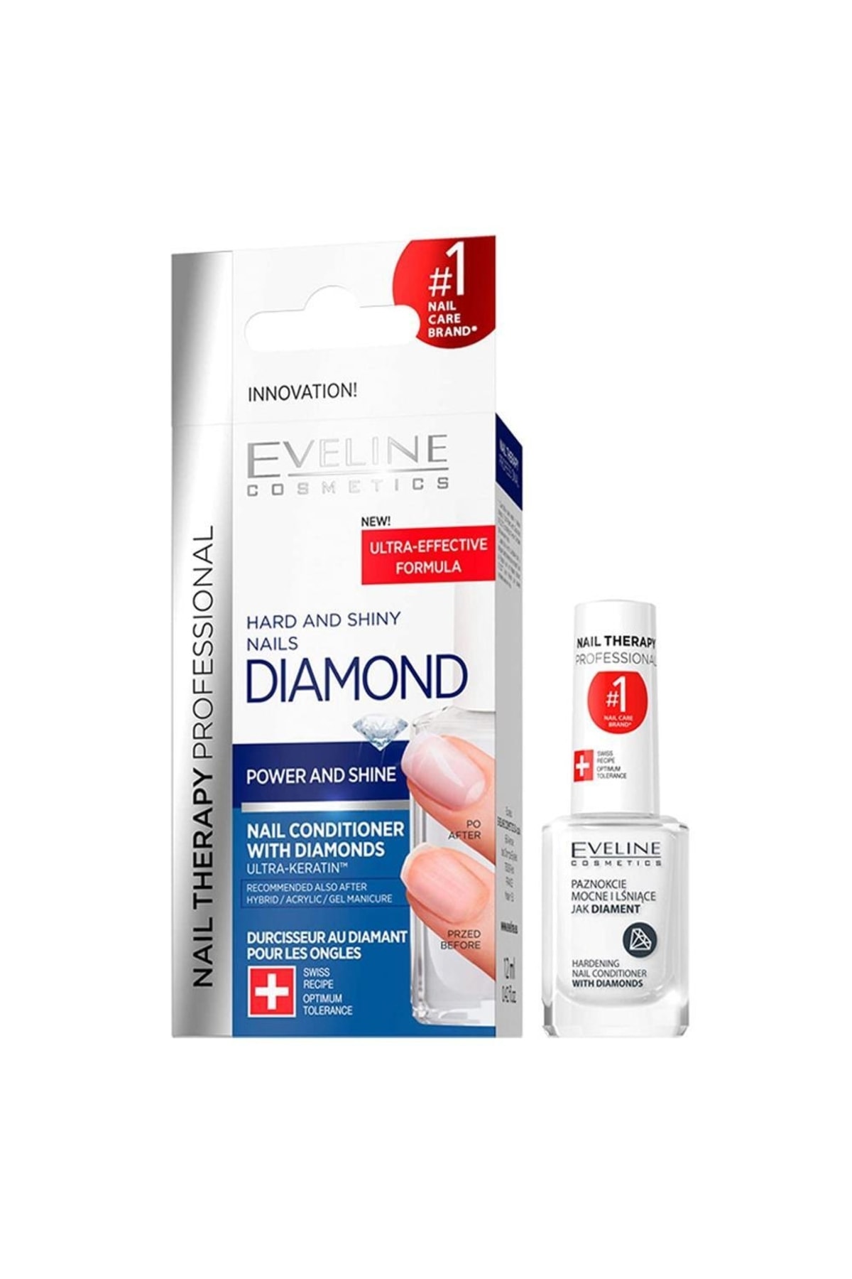 Eveline Diamond Hard And Shiny Nail Conditioner 12ml | Güçlü Ve Parlak Tırnak Bakımı