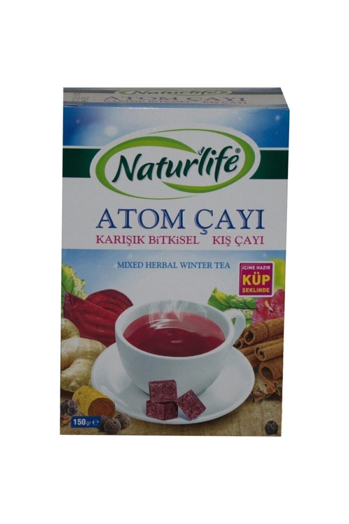 Can Naturlife Naturlife Atom Çayı 150 gr Küp Şeklinde Karışık Bitkisel Kış Çayı Içime Hazır