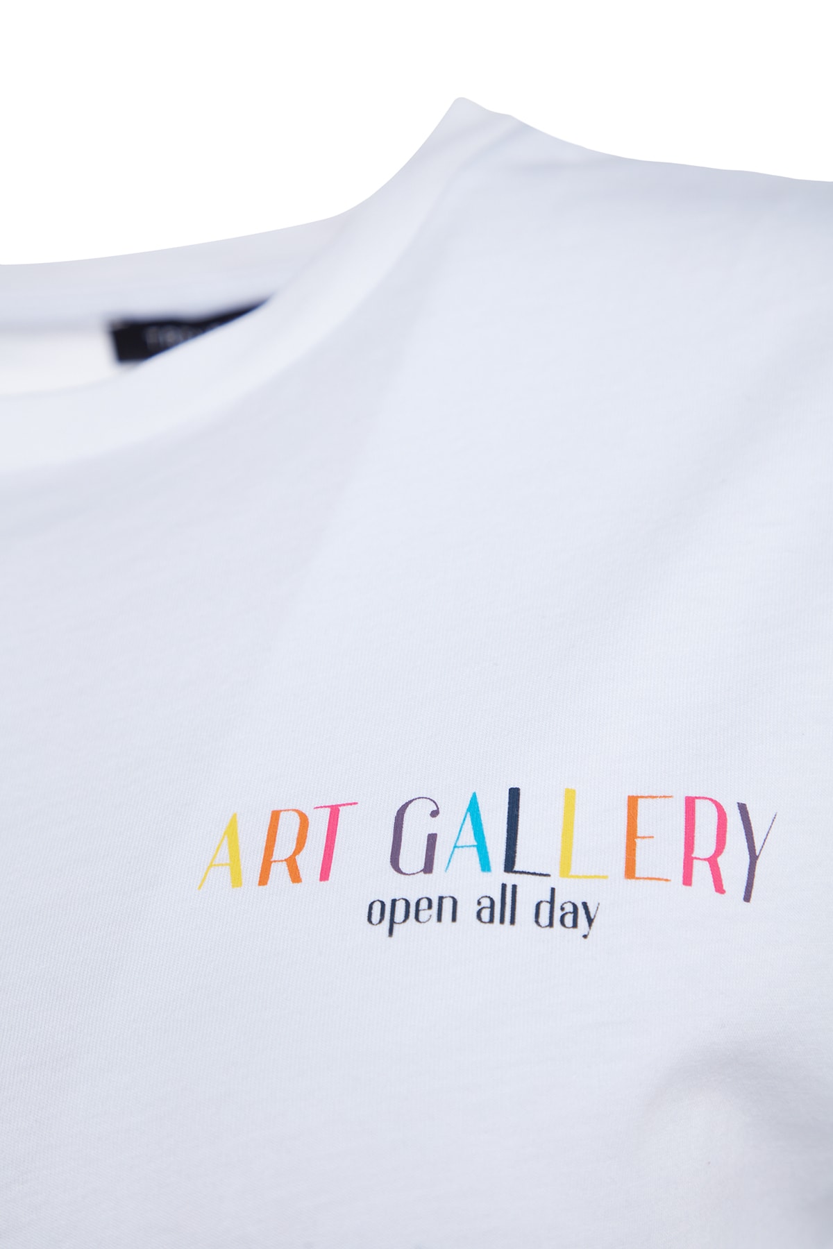 Trendyolmilla  Beyaz %100 Pamuk Ön ve Arka Baskılı Boyfriend Fit Bisiklet Yaka Örme T-Shirt TWOSS23TS00057 - Görsel 13