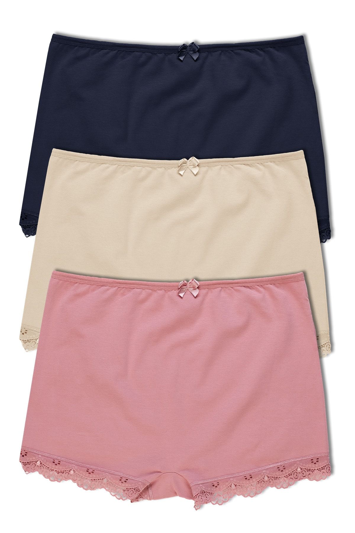 HNX-3-Piece Lace Detailed Cotton Women's Tights Shorts 1